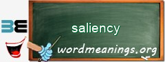 WordMeaning blackboard for saliency
